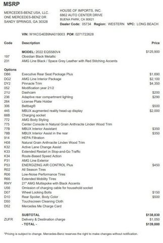 Certified 2022 Mercedes-Benz EQS 580 4MATIC Sedan image 4
