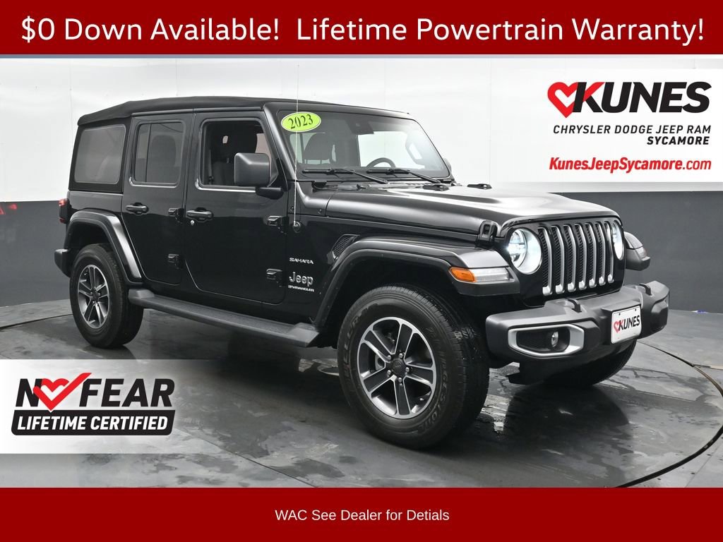Used 2023 Jeep Wrangler Sahara w/ LED Lighting Group image 1