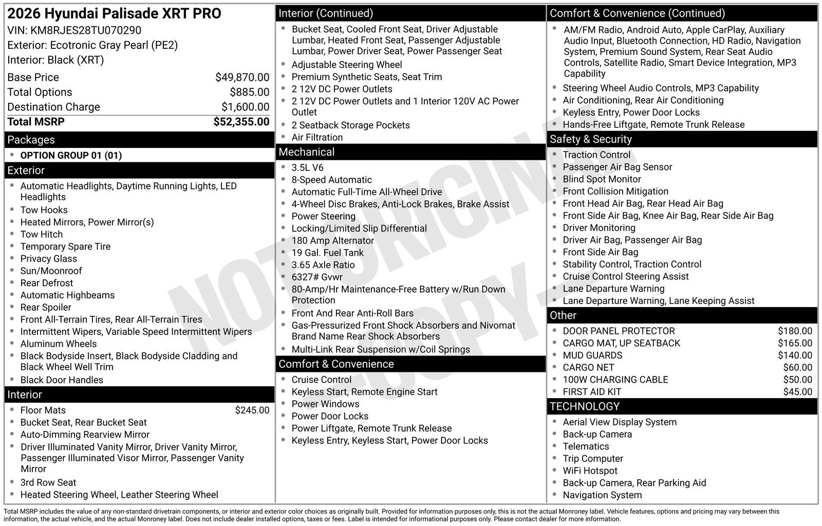 New 2026 Hyundai Palisade XRT Pro image 8