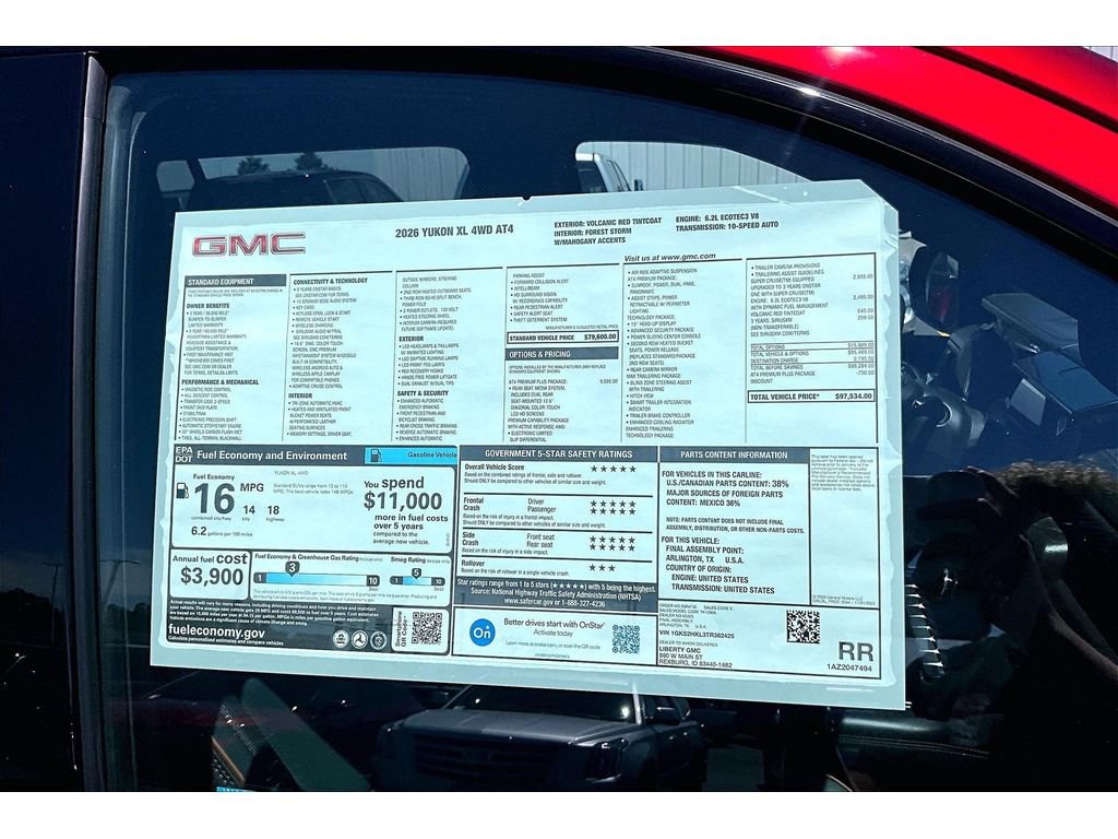 New 2026 GMC Yukon XL AT4 w/ AT4 Premium Plus Package AWD/4WD image 12