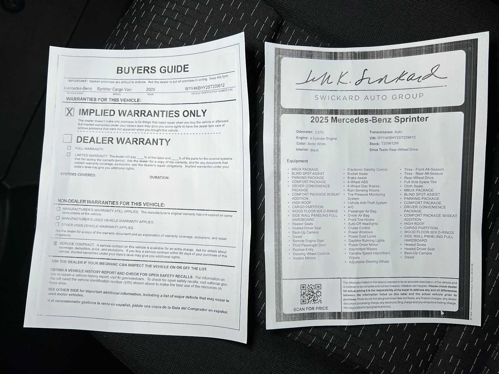 Used 2025 Mercedes-Benz Sprinter 2500 image 33