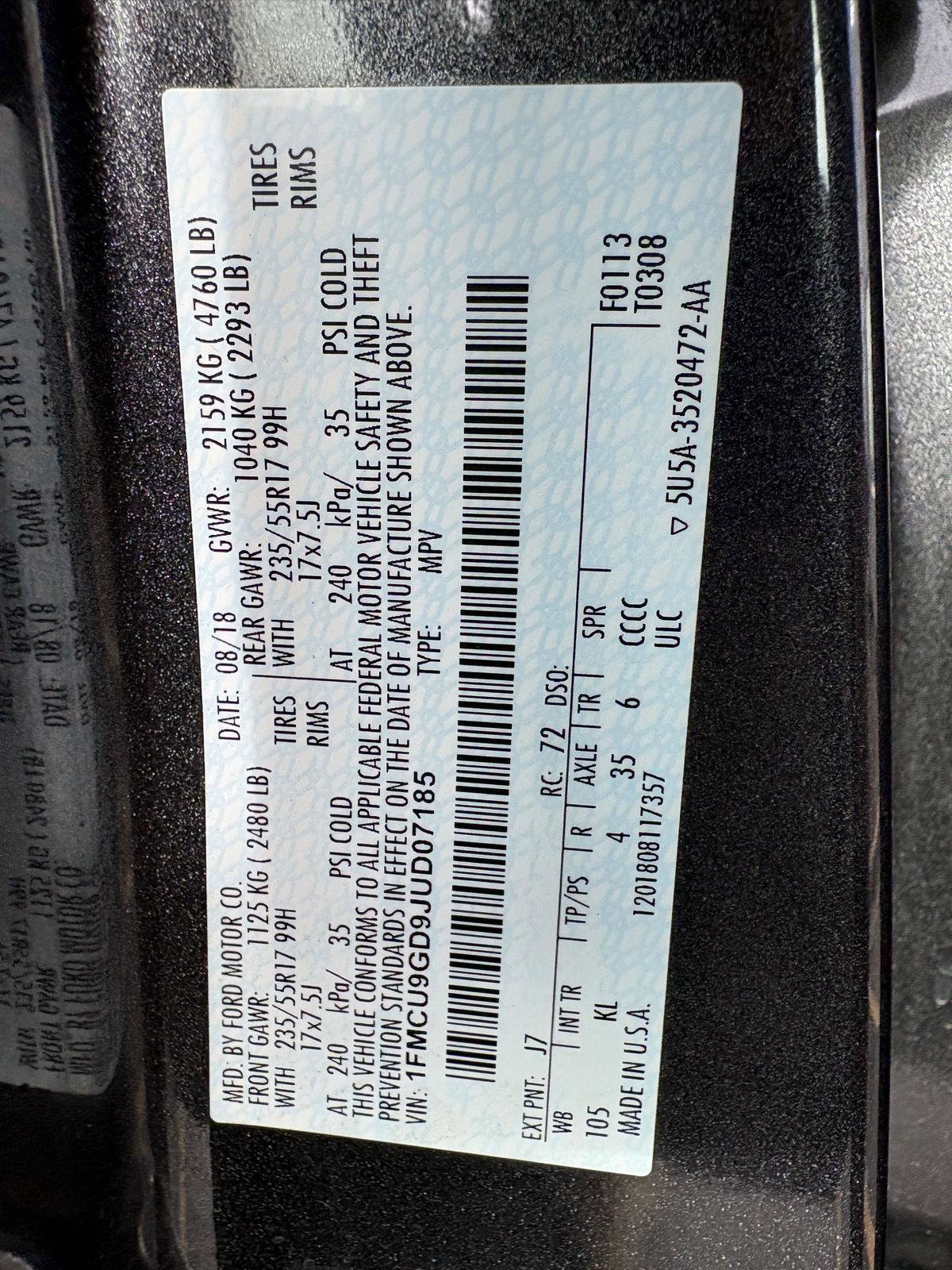 Used 2018 Ford Escape SE image 18