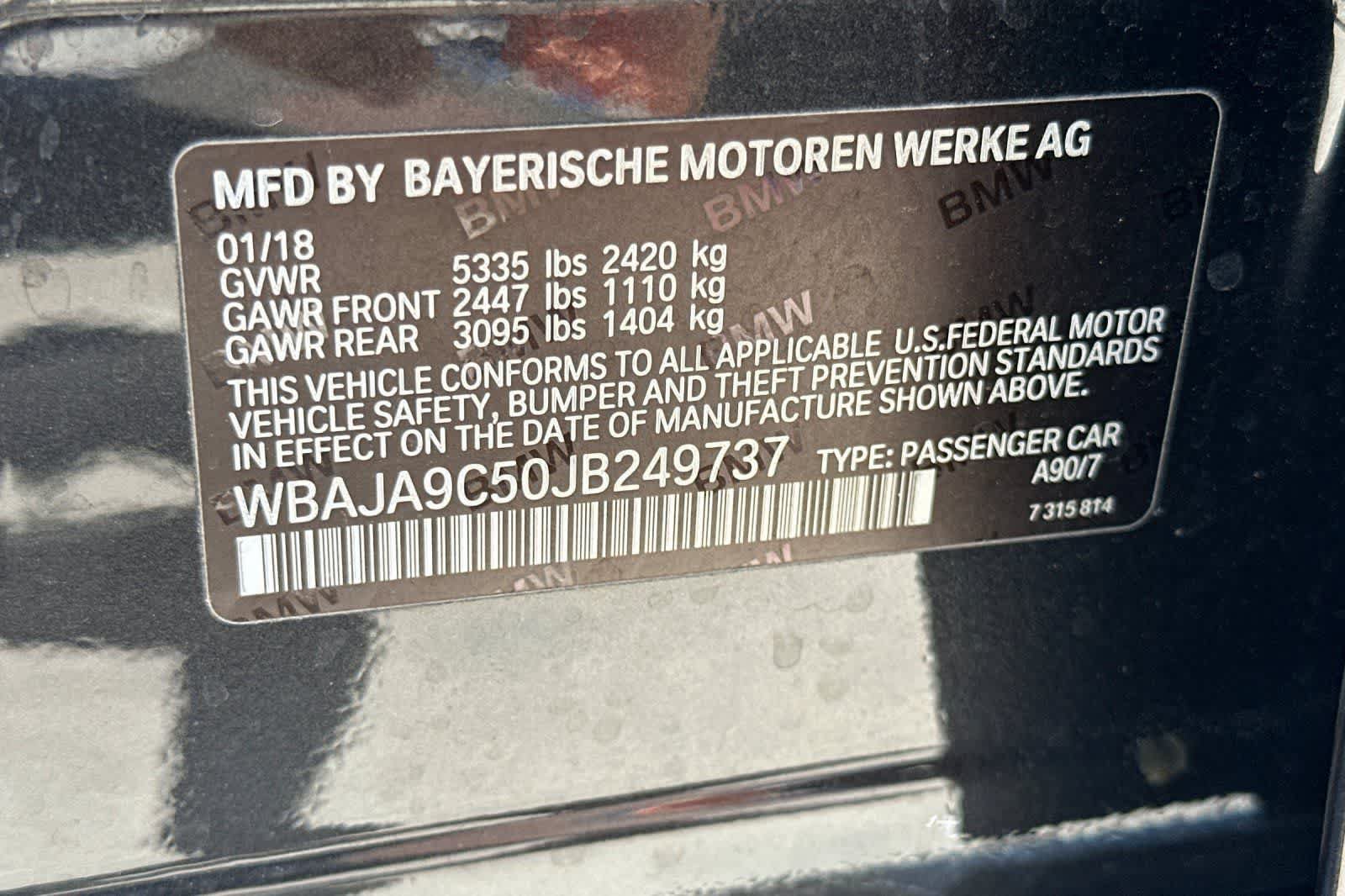 Used 2018 BMW 530e RWD image 30