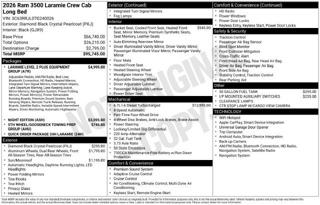 New 2026 RAM 3500 Laramie AWD/4WD image 38