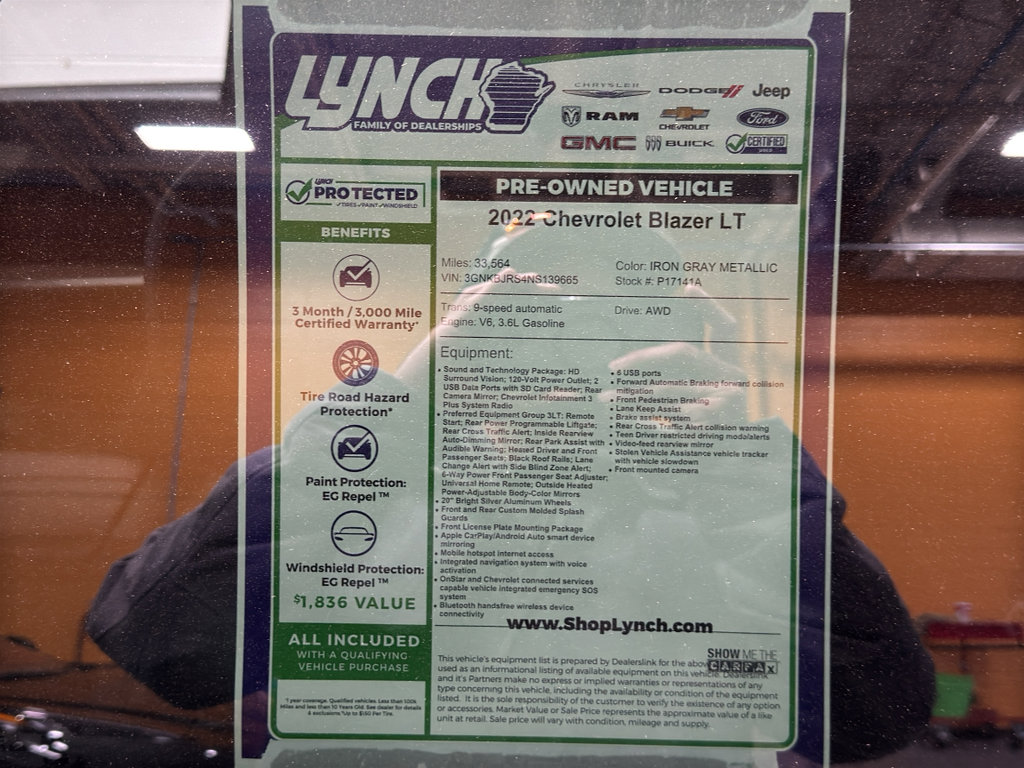 Certified 2022 Chevrolet Blazer LT w/ Sound & Technology Package image 43