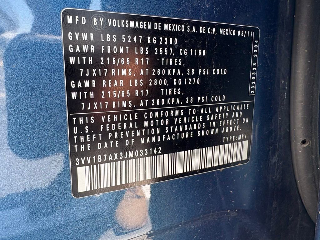 Used 2018 Volkswagen Tiguan S FWD image 12