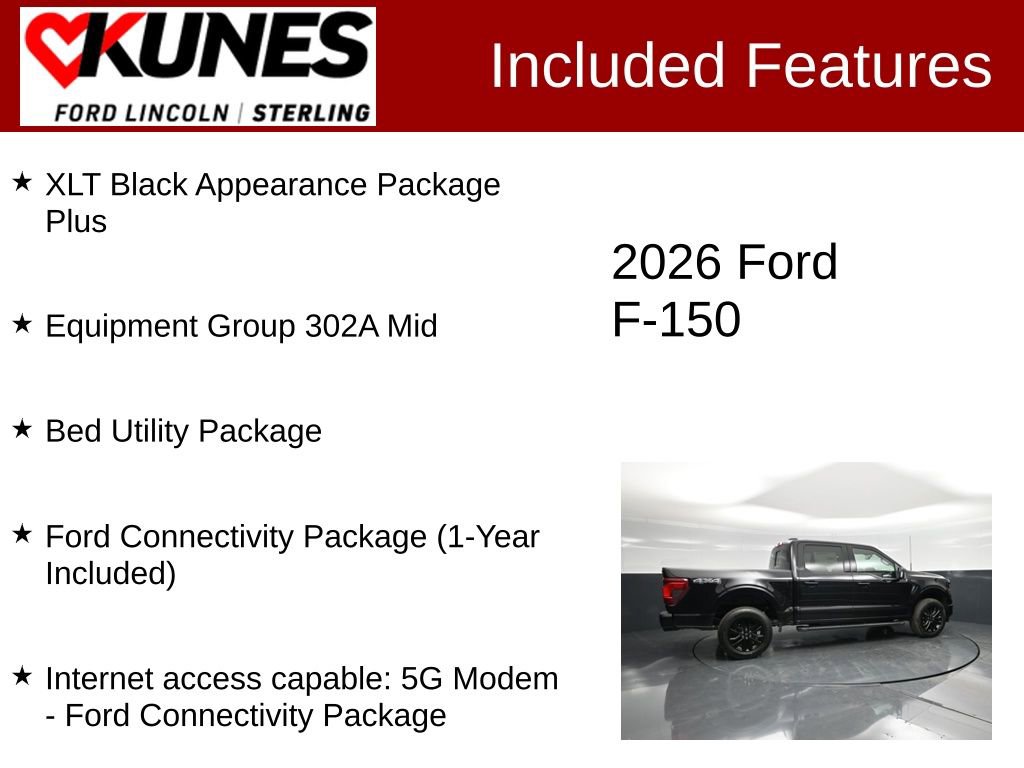 New 2026 Ford F150 XLT w/ Equipment Group 302A MID image 4