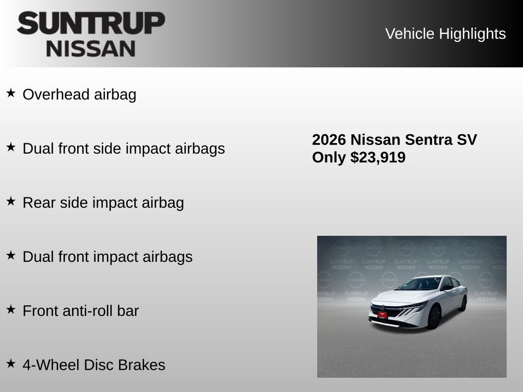 Used 2026 Nissan Sentra SV w/ SV Convenience Package FWD image 23