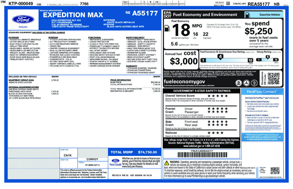 Used 2024 Ford Expedition Max XLT AWD/4WD image 7