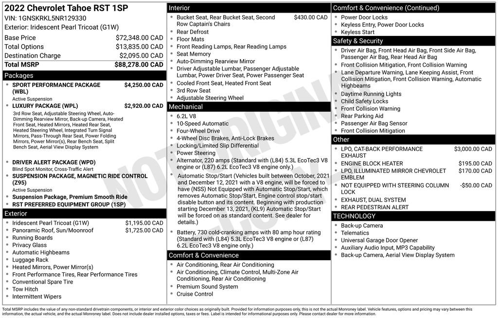 Used 2022 Chevrolet Tahoe RST w/ Sport Performance Package image 2