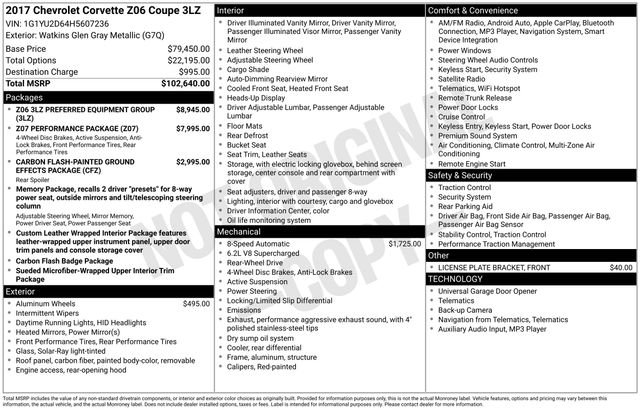 Used 2017 Chevrolet Corvette Z06 image 30