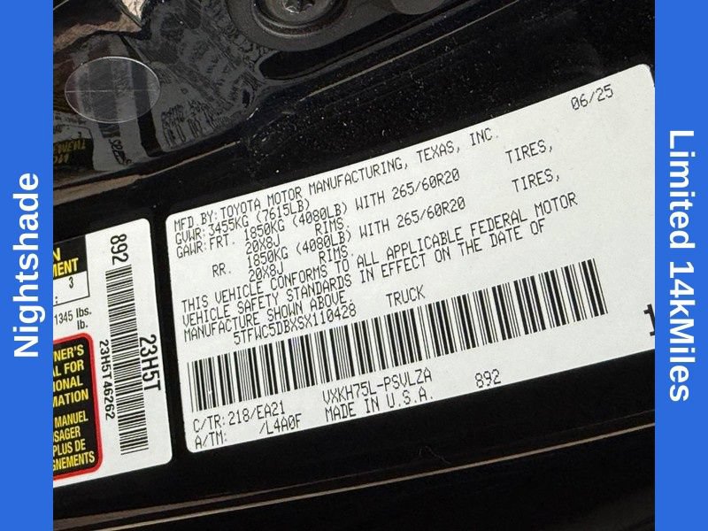 Used 2025 Toyota Tundra Limited AWD/4WD image 31