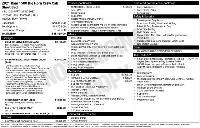 Used 2021 RAM 1500 Big Horn w/ Built-to-serve Edition AWD/4WD image 16