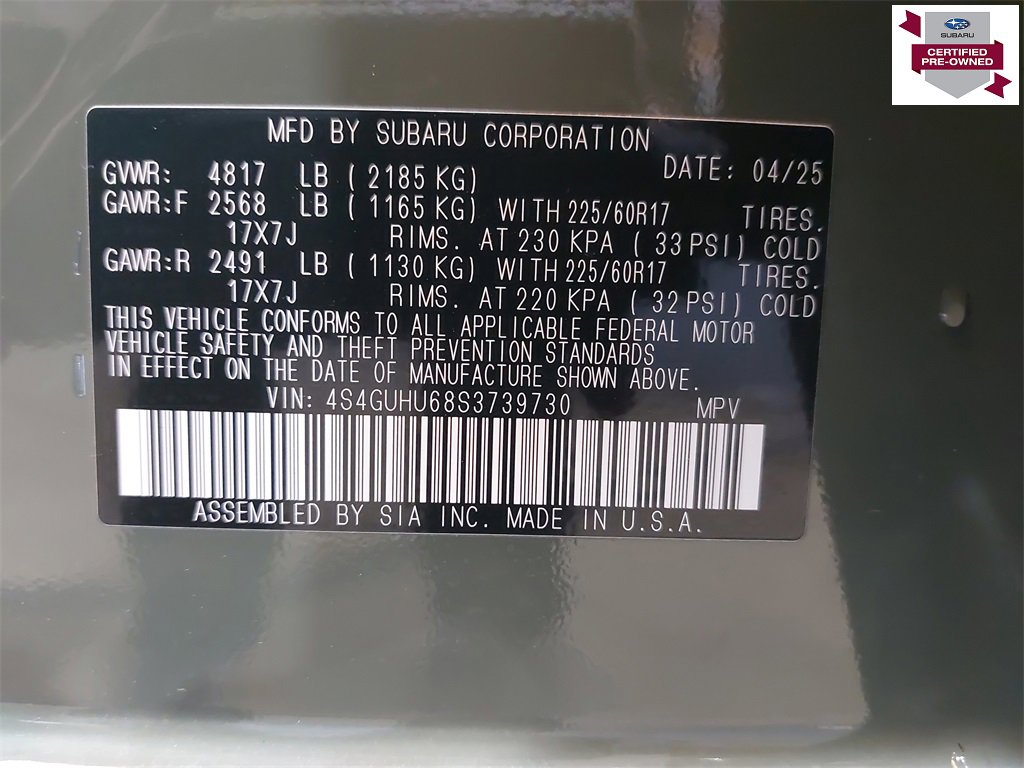 Certified 2025 Subaru Crosstrek 2.5i Wilderness w/ Wilderness Package image 34