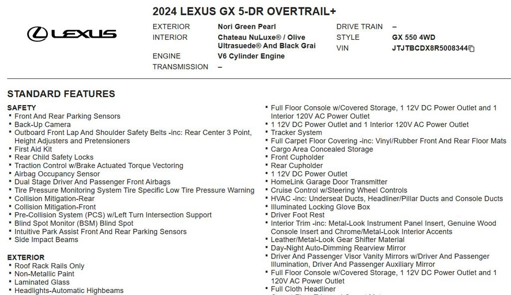 Used 2024 Lexus GX 550 AWD/4WD image 18