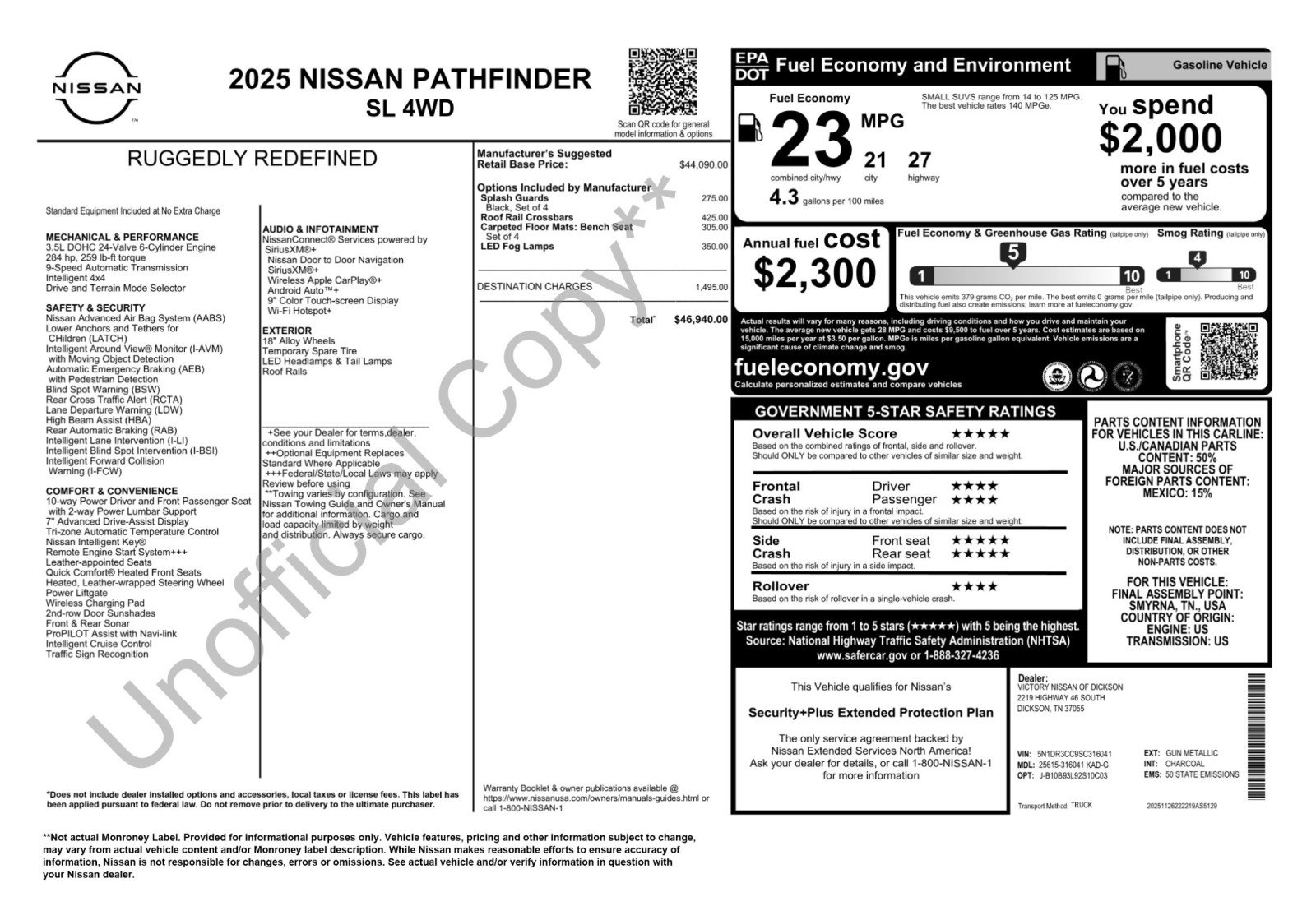Used 2025 Nissan Pathfinder SL AWD/4WD image 52