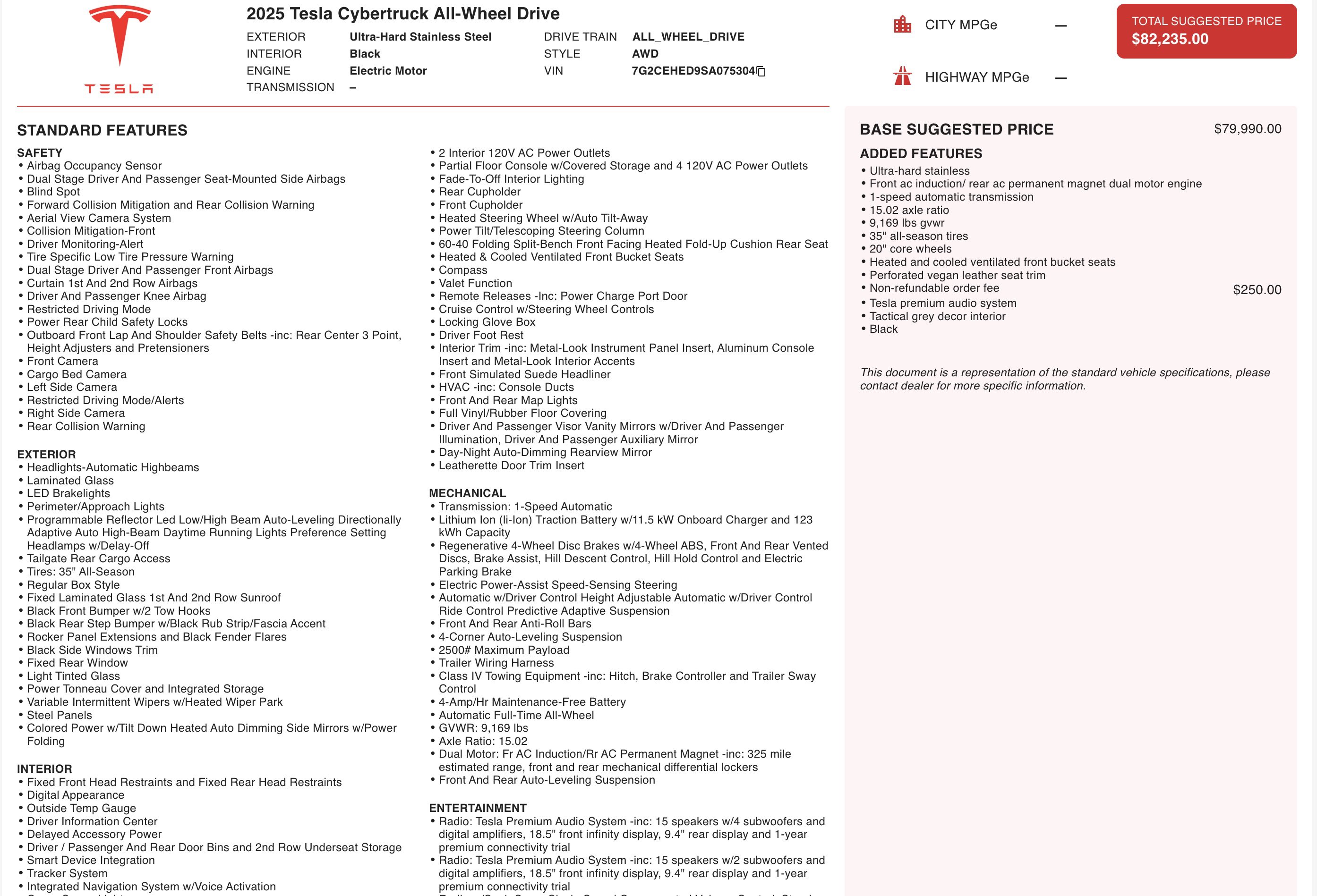 Used 2025 Tesla Cybertruck AWD Crew Cab image 5