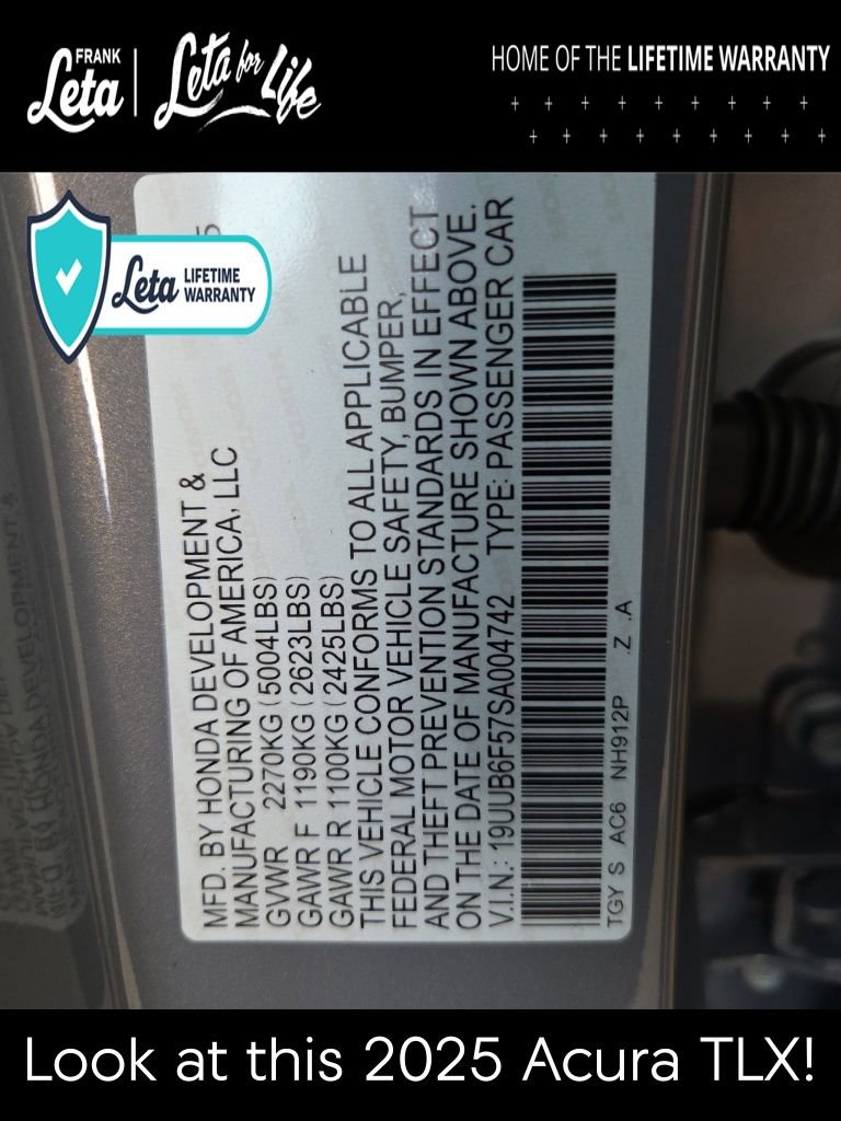 New 2025 Acura TLX SH-AWD w/ A-SPEC Pkg image 43