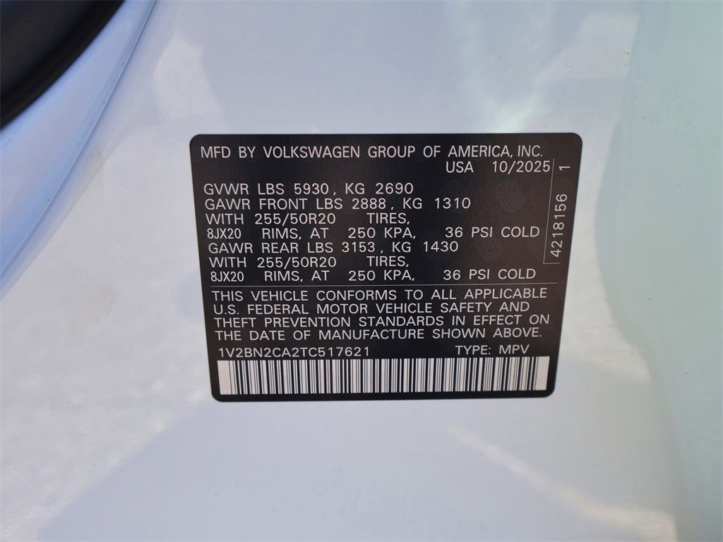 New 2026 Volkswagen Atlas SEL image 34
