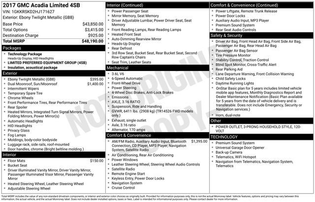 Used 2017 GMC Acadia Limited SLT image 5