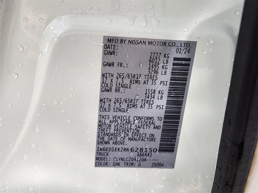 Used 2024 Nissan Frontier SV w/ SV Convenience Package image 30