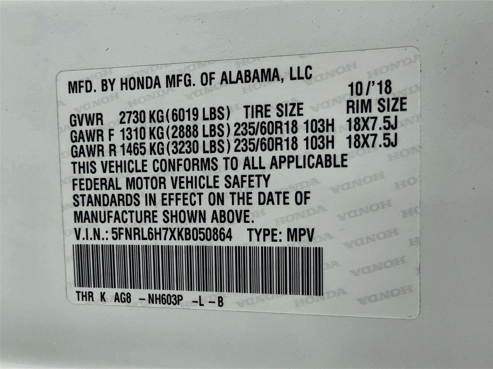 Used 2019 Honda Odyssey EX-L image 37