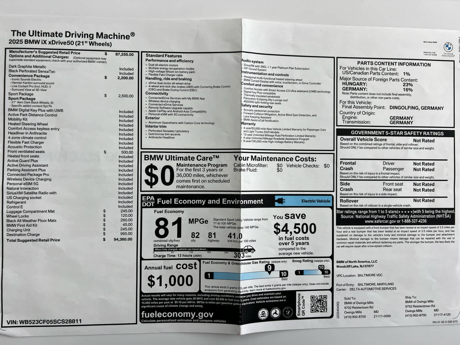 Certified 2025 BMW iX xDrive50 w/ Sport Package image 5