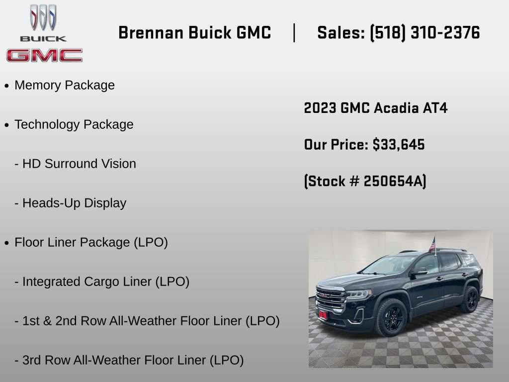Certified 2023 GMC Acadia AT4 w/ Technology Package AWD/4WD image 6