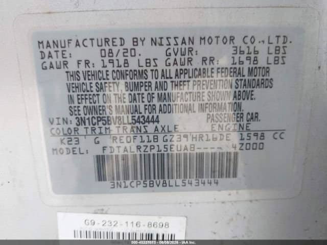 Used 2020 Nissan Kicks S FWD image 9