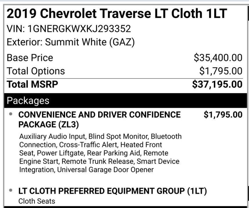 Used 2019 Chevrolet Traverse LT FWD image 5