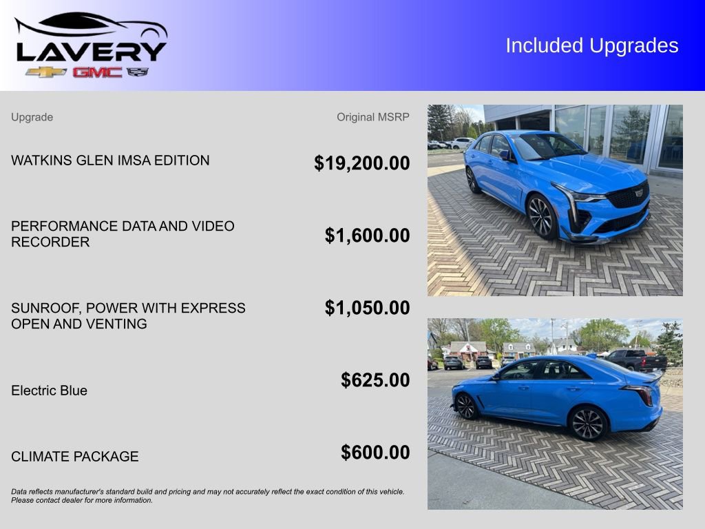 Used 2023 Cadillac CT4 V Blackwing w/ Watkins Glen IMSA Edition RWD image 7