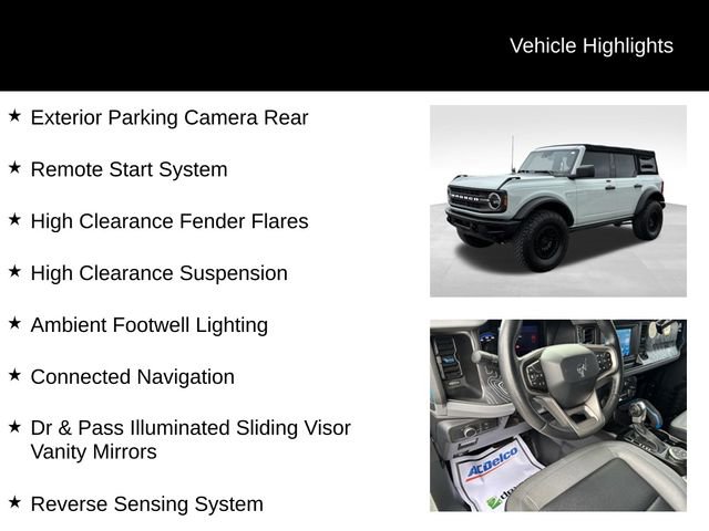 Certified 2021 Ford Bronco Black Diamond w/ Sasquatch Package AWD/4WD image 15