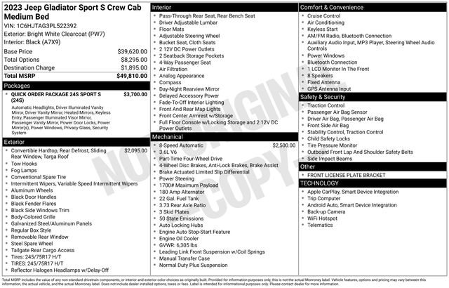 Used 2023 Jeep Gladiator Sport image 4