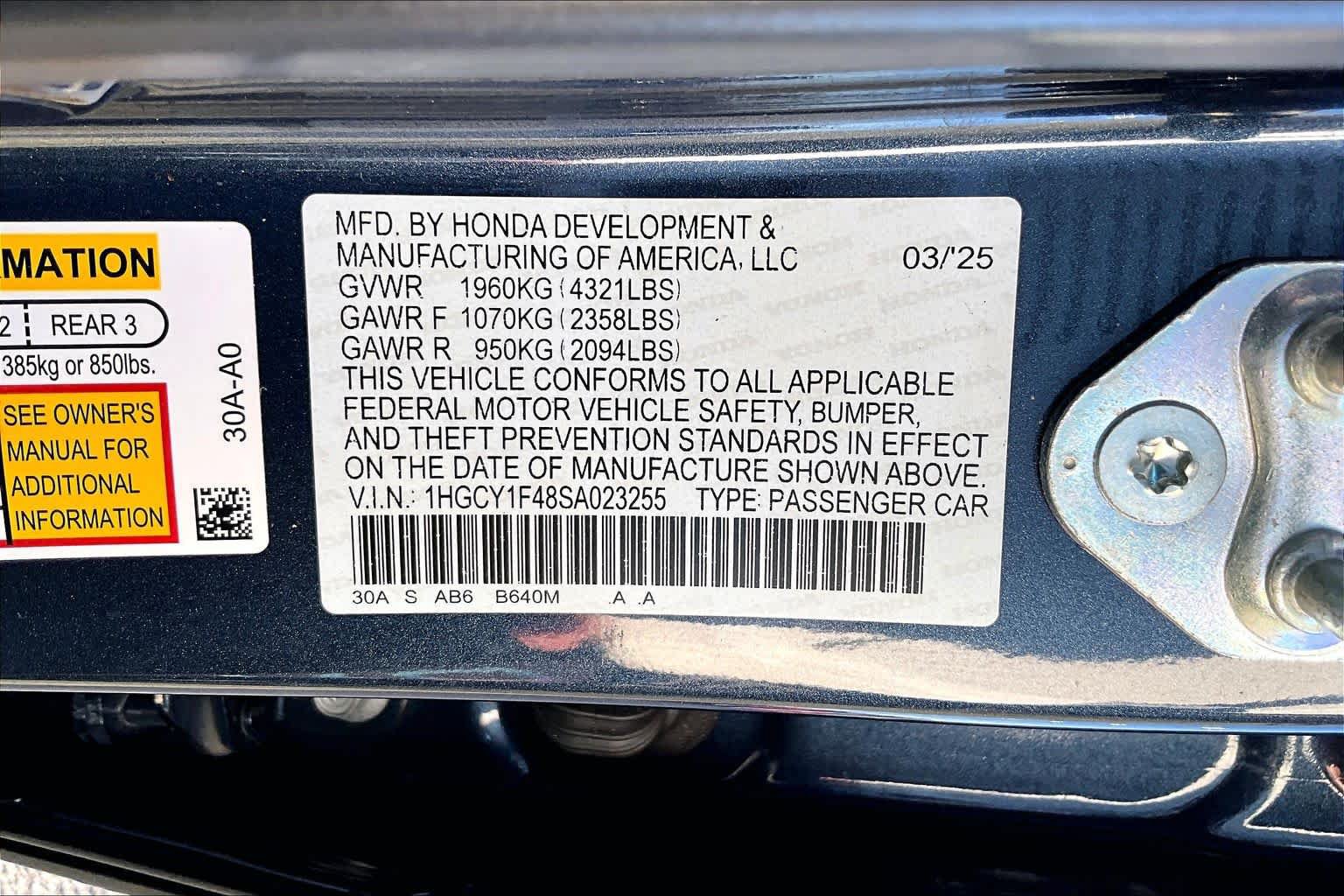 Used 2025 Honda Accord SE image 34