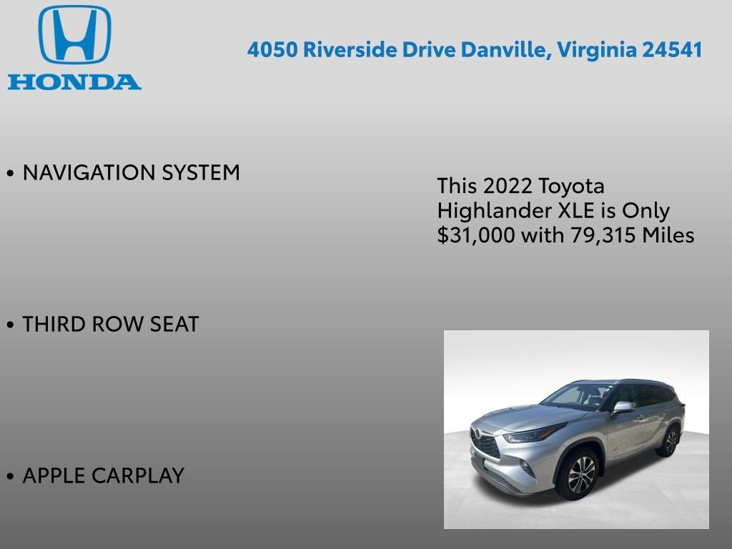 Used 2022 Toyota Highlander XLE AWD/4WD image 17
