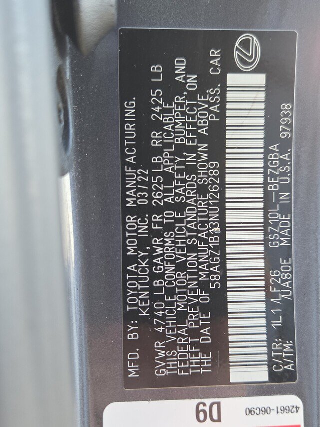 Certified 2022 Lexus ES 350 F Sport w/ Accessory Package 2 FWD image 33