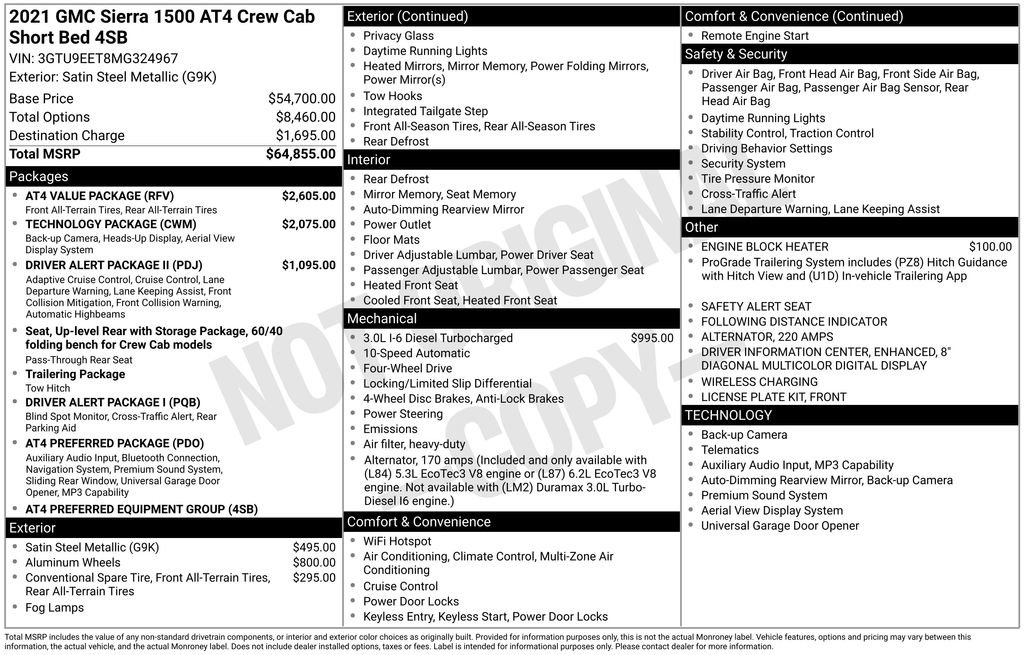 Used 2021 GMC Sierra 1500 AT4 w/ AT4 Value Package AWD/4WD image 39