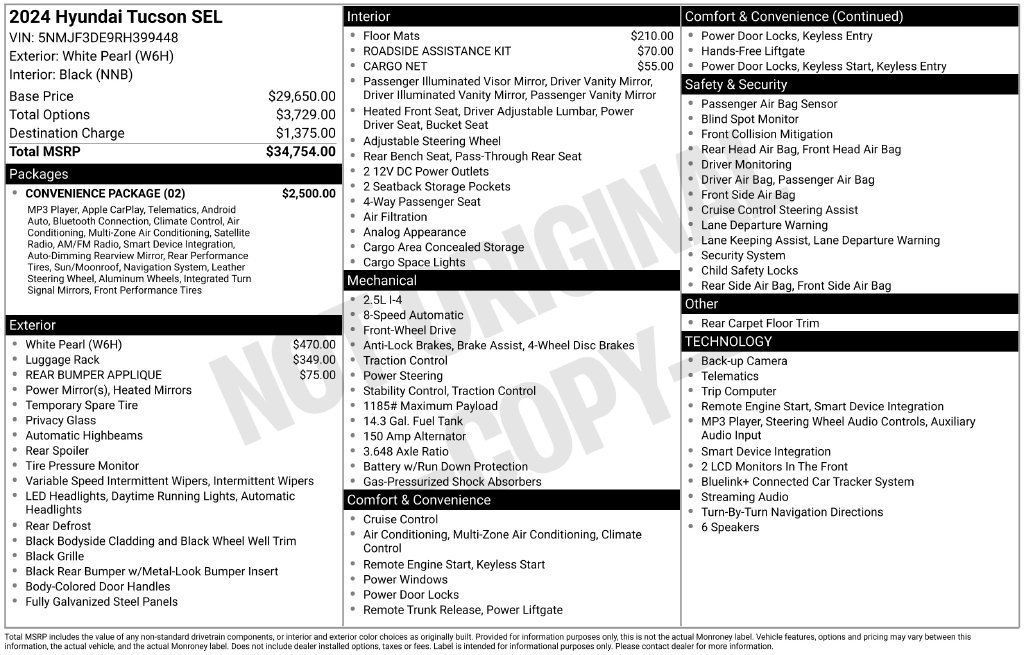 Certified 2024 Hyundai Tucson SEL w/ Convenience Package FWD image 5