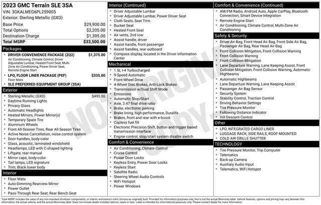 Used 2023 GMC Terrain SLE w/ Driver Convenience Package FWD image 6