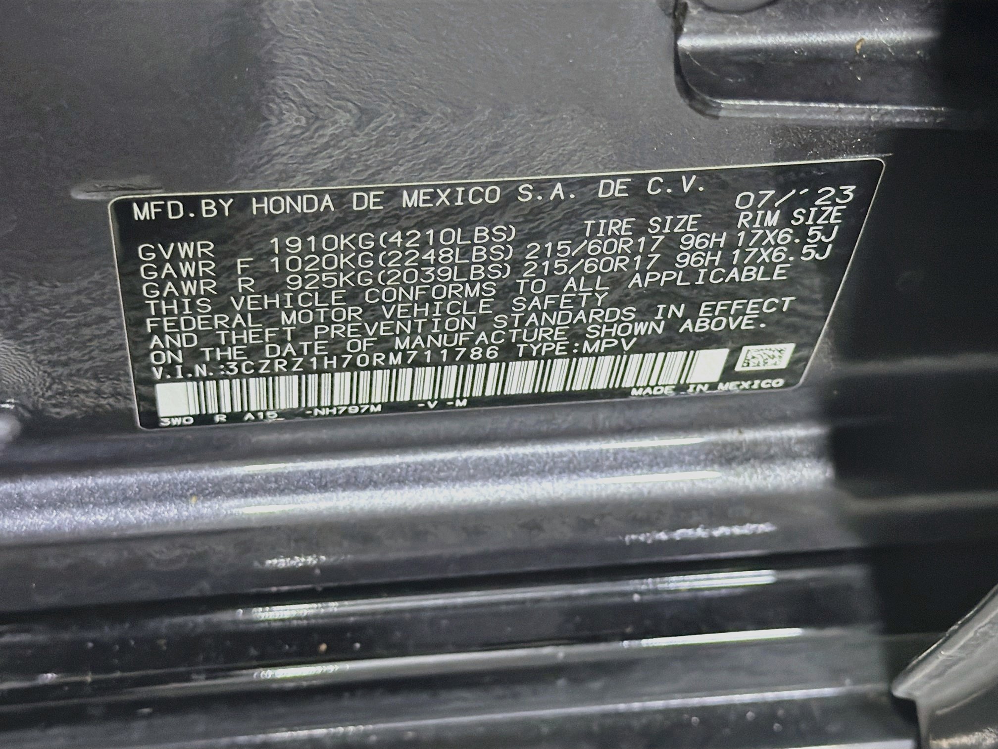 Used 2024 Honda HR-V EX-L image 12