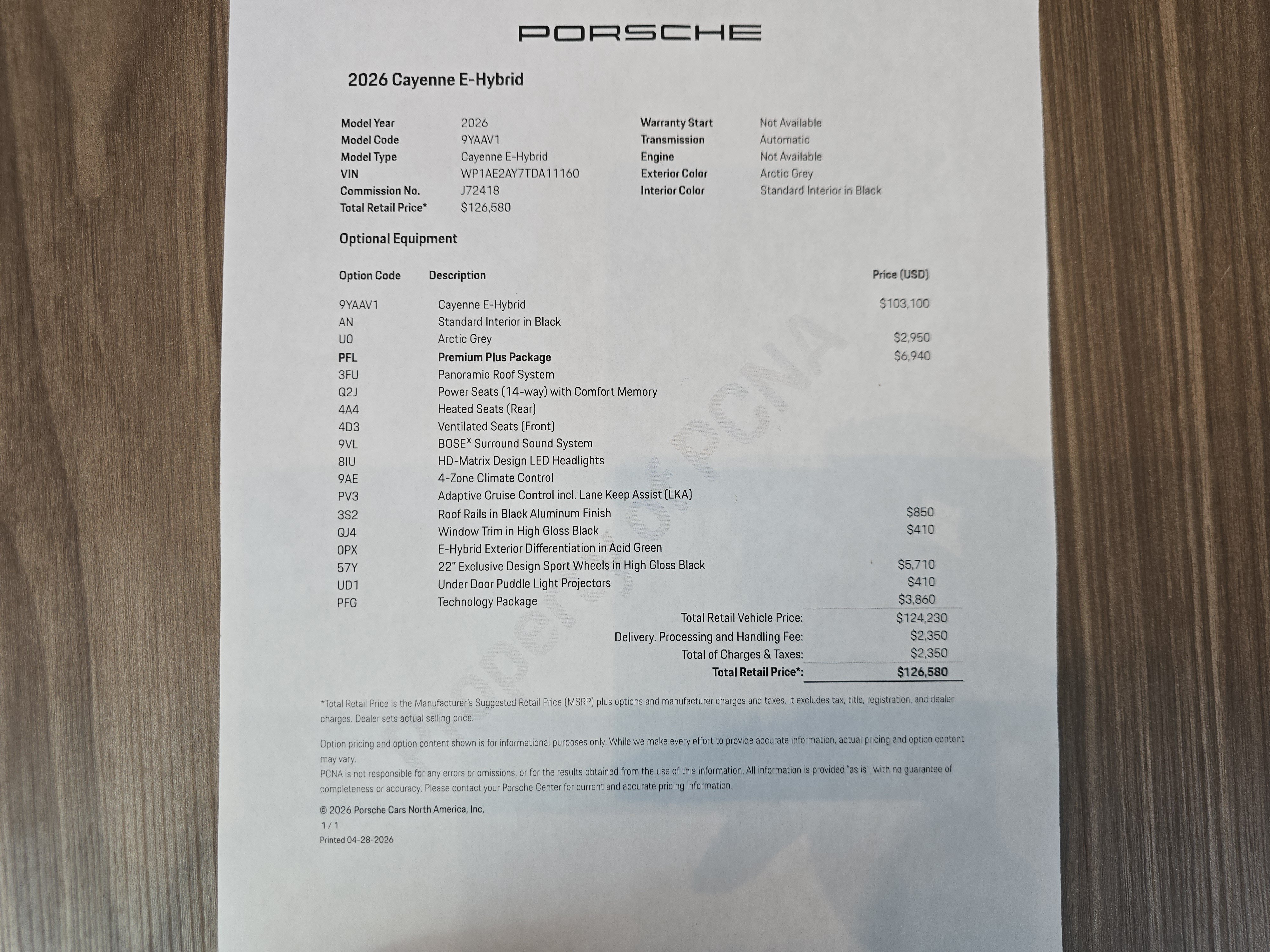 New 2026 Porsche Cayenne E-Hybrid AWD/4WD image 29