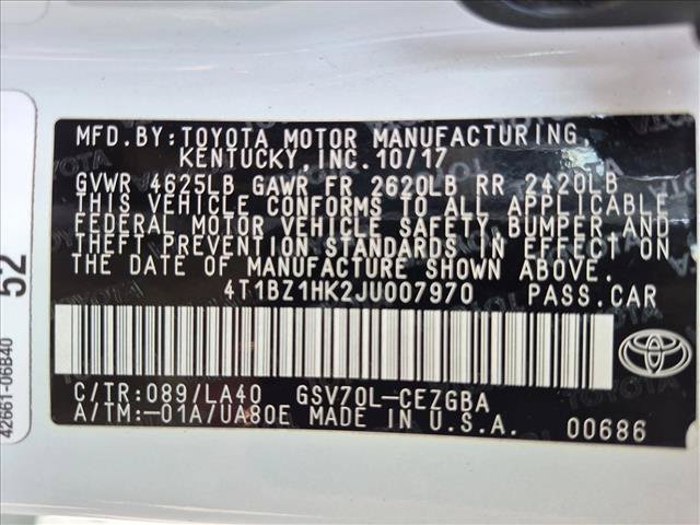 Used 2018 Toyota Camry XLE w/ Driver Assist Package FWD image 25