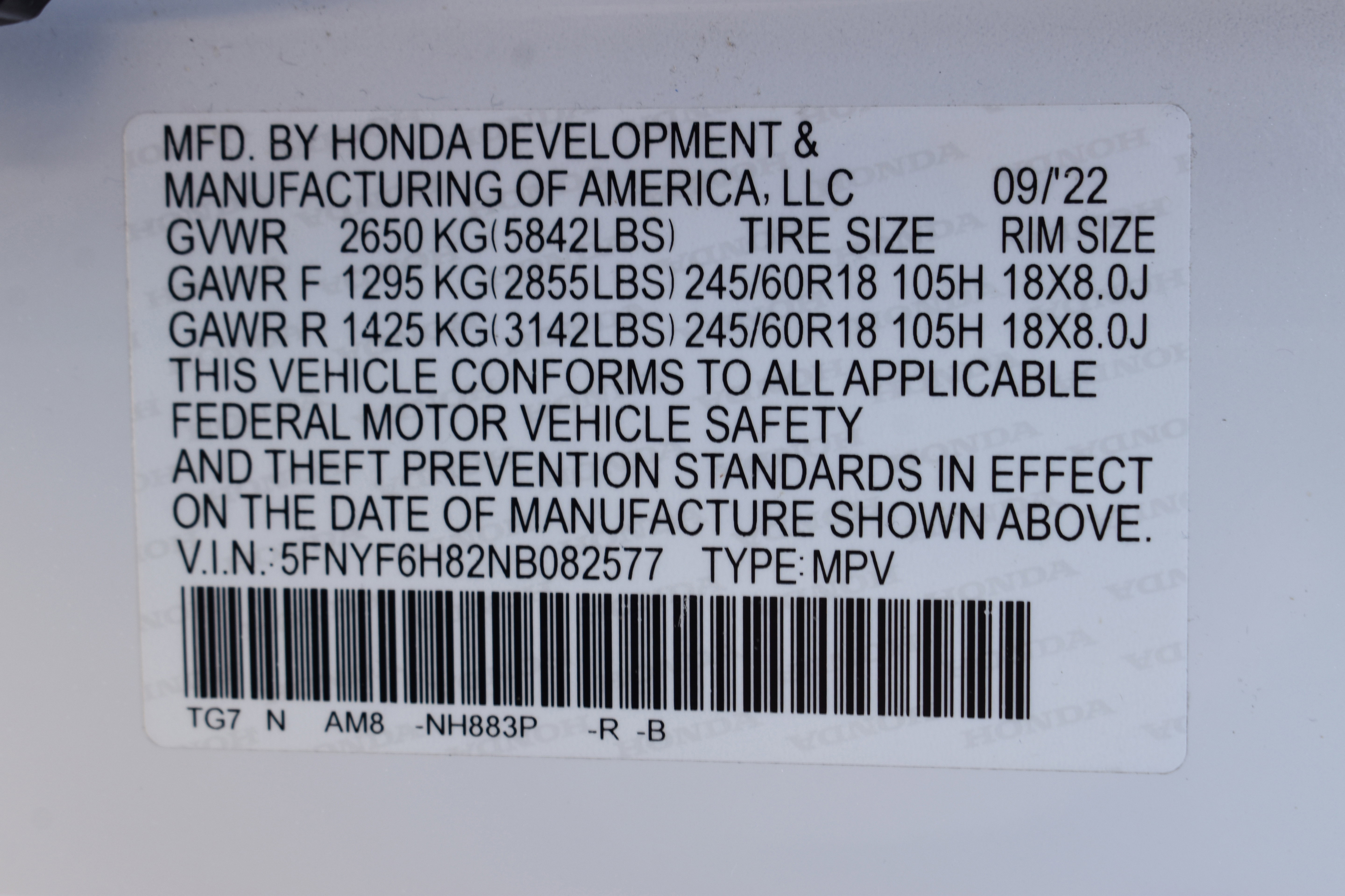 Certified 2022 Honda Pilot TrailSport image 43