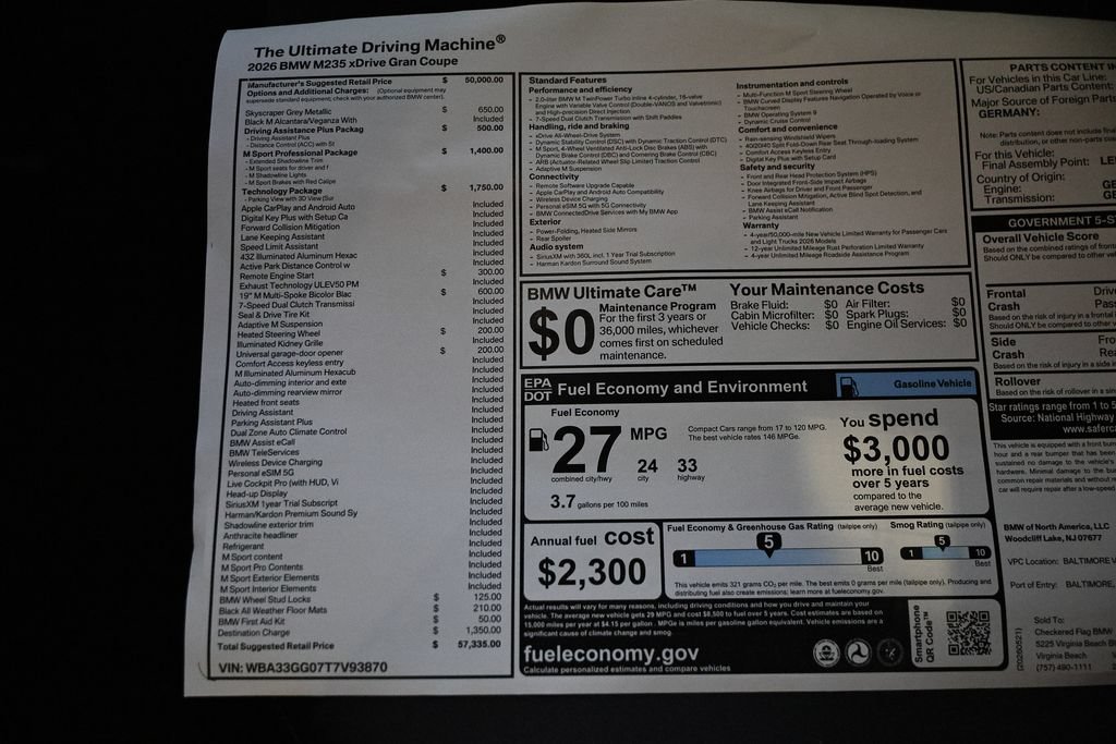 New 2026 BMW M235i xDrive w/ Technology Package AWD/4WD image 24