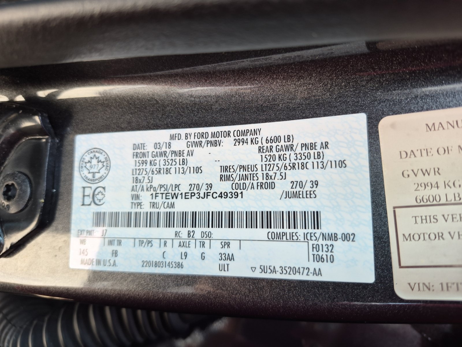 Used 2018 Ford F150 XLT w/ Equipment Group 302A Luxury AWD/4WD image 27