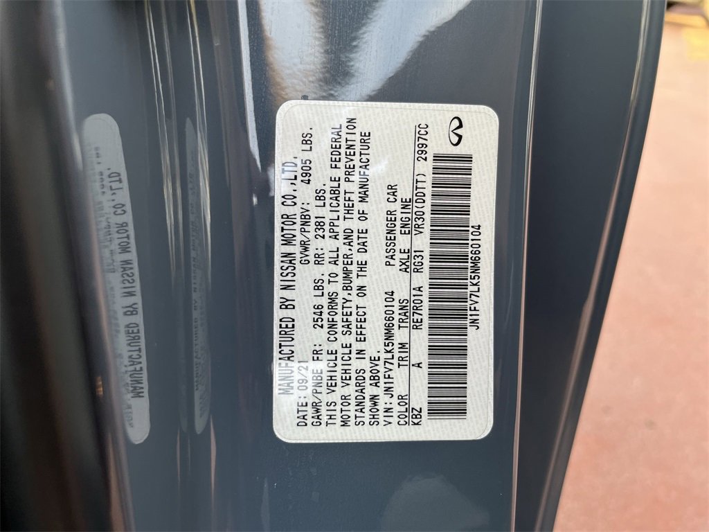 Used 2022 INFINITI Q60 Red Sport 400 w/ Carbon Fiber Package image 34