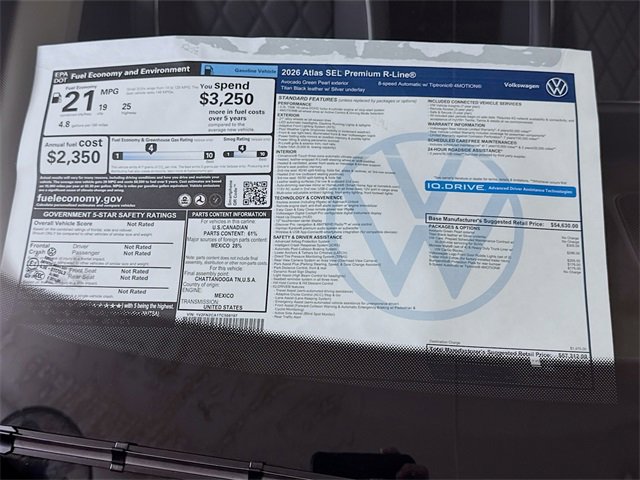 New 2026 Volkswagen Atlas SEL Premium R-Line image 20