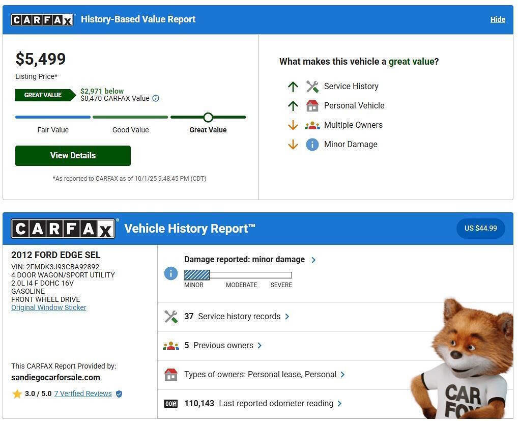 Used 2012 Ford Edge SEL image 2