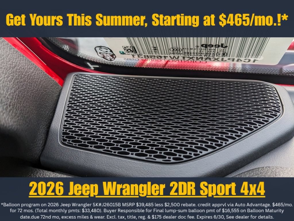 New 2026 Jeep Wrangler Sport AWD/4WD image 14