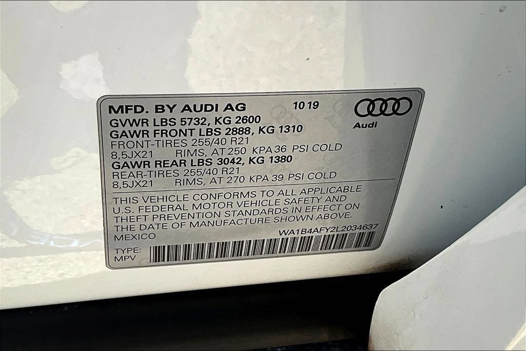 Used 2020 Audi SQ5 Premium Plus w/ Premium Plus Package AWD/4WD image 20
